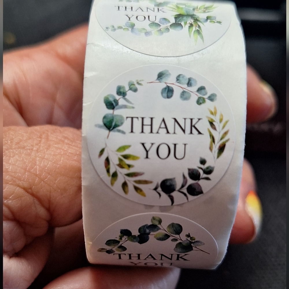 🦋LAST ONE 550ct - 50 Thank You Cards +500Thank You Stickers 3.5 x 2.1 - Picture 6 of 6
